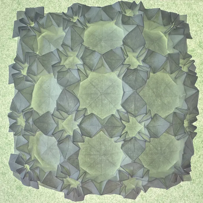 Backlit origami tessellation